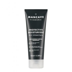 ManCave Crème Hydratante Hommes - Crème Visage Hommes SPF 20 100 ml, Contre Signes Vieillissement Prématuré, Huile Rose Musqu