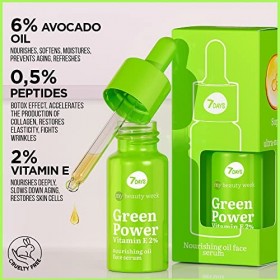 7Days Sérum pour le visage à la vitamine E - Sérum nourrissant à lhuile davocat et aux peptides - Soin anti-âge coréen hydr