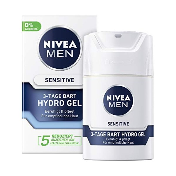 Nivea - Flacon de gel hydro pour homme Sensitive 3 jours, 50 ml