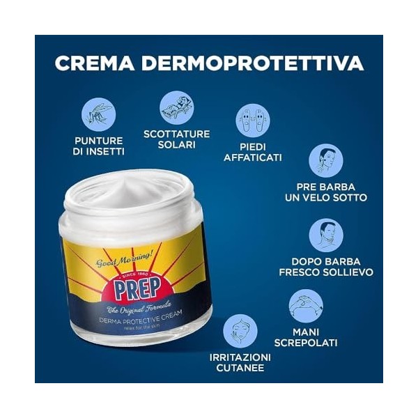 PREP: Derma Protective Cream, Paraben Free * 2.53 Fluid Ounce 75ml Jar Pack of 2 