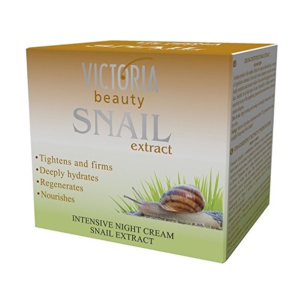Snail Extract Intensive Night Face Cream - Tightens and firms. Deeply hydrates. Regenerates and nourishes. 50ml by Victoria B