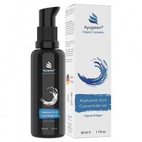 Serum Acide Hyaluronique BIO 50 ml, vegan – Gel sérum anti-âge à l’Aloe Vera anti-rides visage, cou, décolleté - Cosmétique n