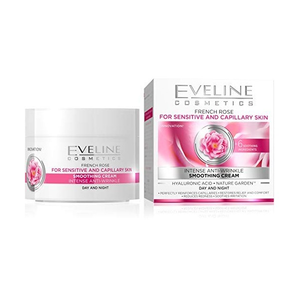 Eveline Rose + Hyaluronique anti-rides crème contre rotüngen 50 ml