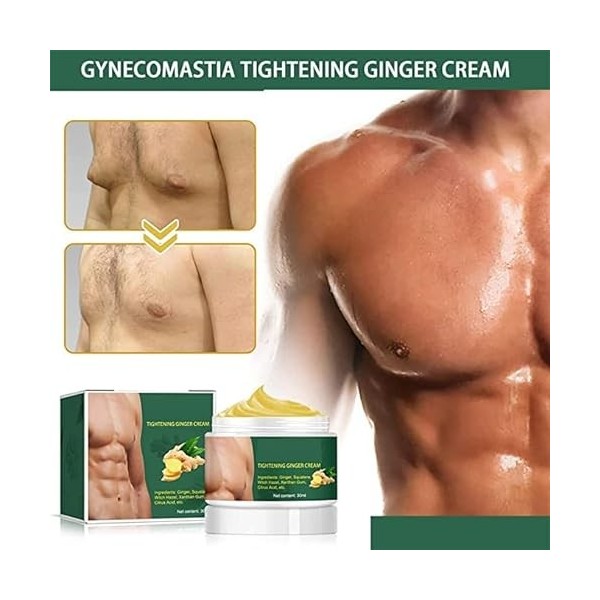 2pcs SoliPac Gynécomastie Crème Gingembre Resserrement,Crème Gynécomastie, Crème Gingembre, Natural Ginger Cream pour hommeSo