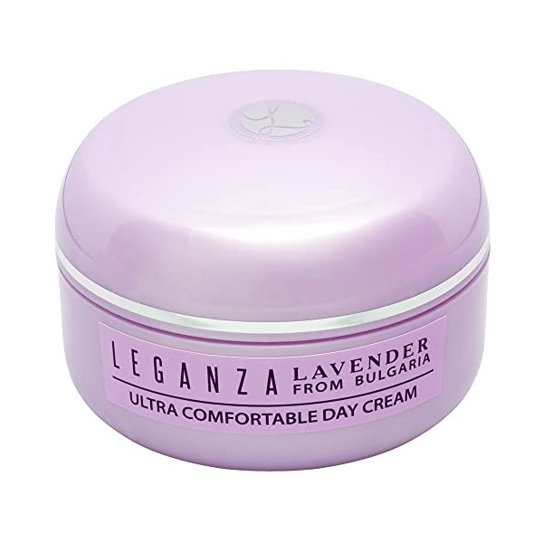 Leganza Crème de Jour Ultra Confortable avec Huile Essentielle Lavander Bio Huile dAvocat et dAmande