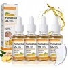 4PCS Turmeric Serum Visage Anti Tache Turmeric Oil Anti Tache Turmeric Sérum Visage Réparateur Au Curcuma Naturel Turmeric Da