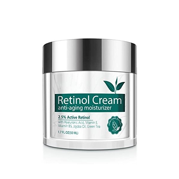 Retinol Moisturizer Cream, Anti Ageing Face Cream, Anti Wrinkle Night and Day Cream with Retinol Jojoba Oil for Men and Women