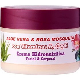 Bionatural 11320 Crème hydratante visage et corps à laloe Rose musquée et vitamines 250 ml