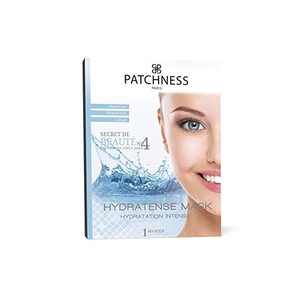 Patchness Masque Bio Cellulose Prêt à Poser Hydratation Intense Collagène Acide Hyaluronique Alose Vera 1 Masque à Usage Uniq