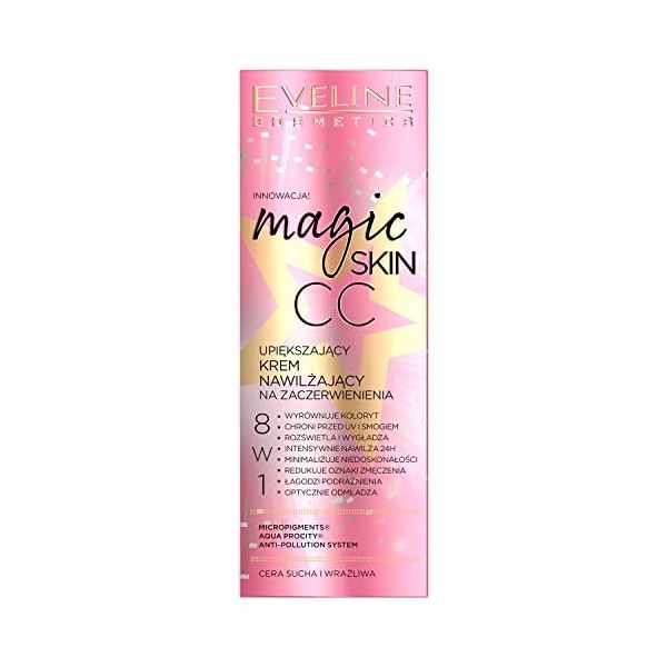 Eveline Cosmetics Magic Skin CC Crème Visage Hydratante 8 en 1 50 ml