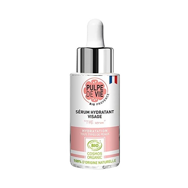 PULPE DE VIE "The Serum" Sérum Visage Bio Hydratant 30 ml, 100% recyclable, à base de fruits, cosmétique antigaspi bio, Upcyc