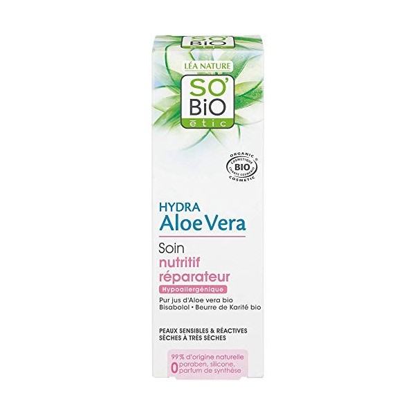 Sobio Etic Soin nutritif réparateur - Hydra Aloe Vera - Le tube de 50 ml