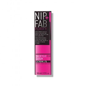 Nip + Fab Salicylic Acid Fix Serum Extreme 2%, Sérum à lAcide Salicylique, Aloe Vera, Extrait de Ginseng, Acide BHA, Hydrata