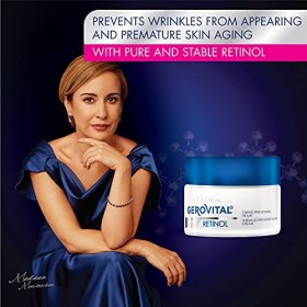 Gerovital H3 Retinol, Crème Prévention Rides, pour tous types de peau, 50 ml