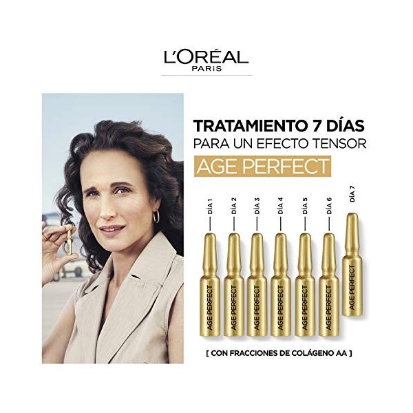 LOréal Paris Abepollas Age Perfect Collagène Expert réaffirmé Traitement 7 jours, blanc/or, 40 grammes