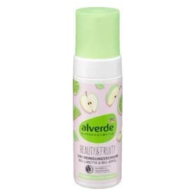 alverde Naturcosmetik Beauty & Fruity Mousse nettoyante 3 en 1 Citron vert pomme bio 150 ml
