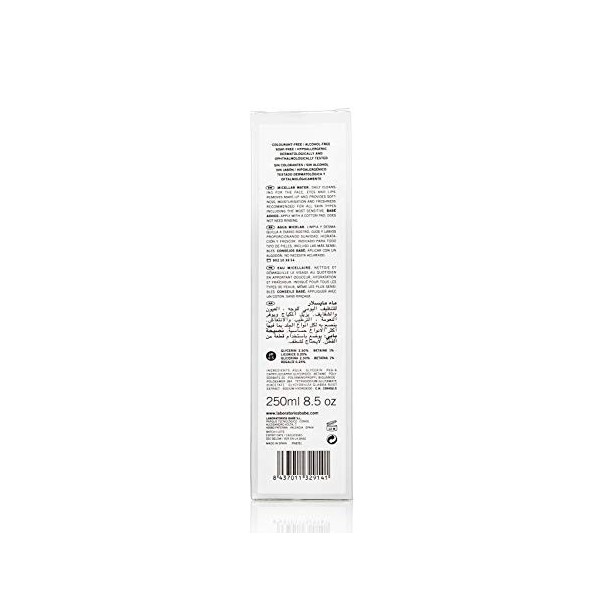 Laboratorios Babé - Agua Micelar 250 ml, Ingredientes de Origen Natural, Para Todo Tipo de Pieles, Piel Sensible, Unisex, Uso