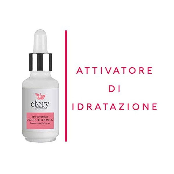 SIERO CONCENTRÉ ACIDE HYALURONIQUE SOS IDRATATION 30 ml efory®cosmétiques liftante activateur dhydratation, spiana et rempli