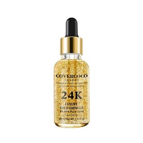 Allbesta Sérum 24k Gold Elixir Hydratant Raffermissant Anti Ageing Anti-Rides Infused Essence Oil Drops pour Le Maquillage du