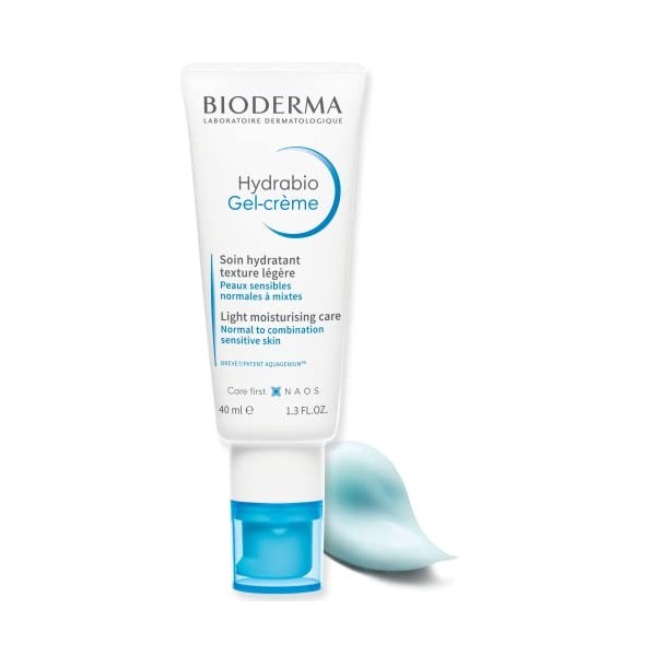 Bioderma HYDRABIO Gel-Crème 40ml, Hydrate intensément et durablement – Lisse le grain de peau, Peaux déshydratées, sensibles 