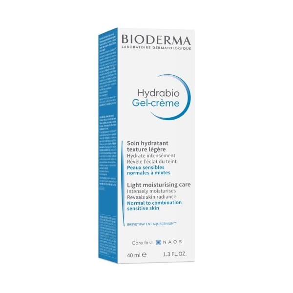 Bioderma HYDRABIO Gel-Crème 40ml, Hydrate intensément et durablement – Lisse le grain de peau, Peaux déshydratées, sensibles 