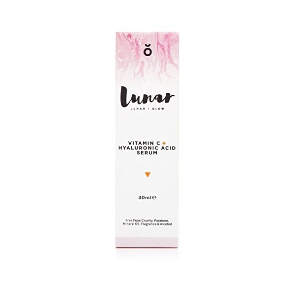 Sérum Visage Vitamine C + Acide Hyaluronique par Lunar Glow 30ml.