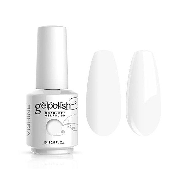 Vishine Vernis à ongles Semi-permanent Gel Polish UV LED Soak Off Manucure Rouge sang 1337 