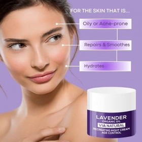 Crème de jour hydratante contre le vieillissement à lhuile de lavande bio Lavande 50ml