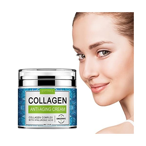 chuty Crème Anti-âge Collagène - Crème Visage Hydratante Anti Rides | 50 rétinol collagène Acihyaluronique crème Anti-âge pou