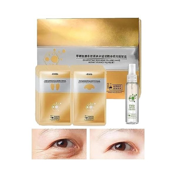 Essence hydratante pour le visage, Kit dcollagènes dos cerf peptien spirale, Hydrate Brightens Deer Collagens Essence Set p