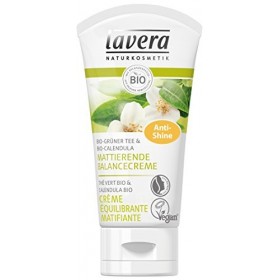 lavera crème équilibrante matifiante - crème visage au thé vert bio & calendula bio - soin équilibrant pour peaux mixtes - af