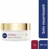 NIVEA Vital Soin de Jour Confort & Nutrition FPS15 1 x 50 ml , crème anti-âge enrichie en Huile de Pépins de Raisin, soin vi