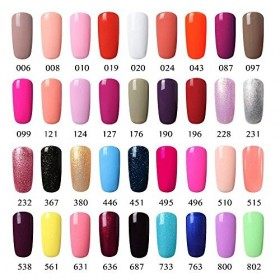 [298 Coloris disponible] Vishine Lot de 22 Flacons Vernis Gel Semi-Permanent（20 couleurs + Base Top Coat Kit Vernis à Ongles
