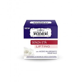 Acqua alle Rose Crème Visage avec Acide Hyaluronique Vegetale Lifting, Crème Sans Âge Anti-rides avec Acide Hyaluronique Vege