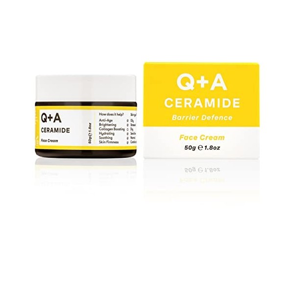 Q+A Crème de jour, barrière cutanée de protection aux céramides, de la provitamine E et du squalane afin d’améliorer l’hydrat