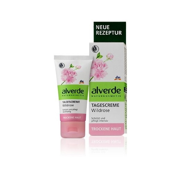 Alverde - Crème de jour - Peau sèche - Rose sauvage Bio - 50ml