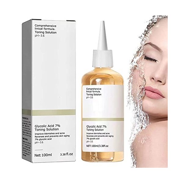 Glycolic Acid 7% Toning Resurfacing Solution,Ordinary Glycolic Acid Toning Solution Hydrating Toning Solution Exfoliate Brigh