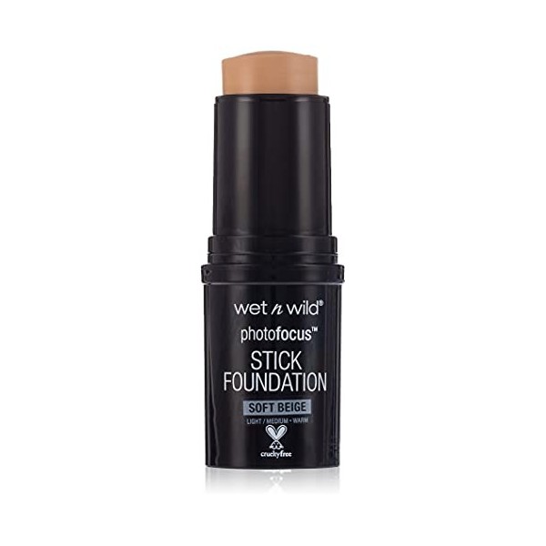 wet n wild - fond de teint stick - PHOTO FOCUS STICK FOUNDATION Soft Beige - 100% cruelty free - Produit vegan, E854B