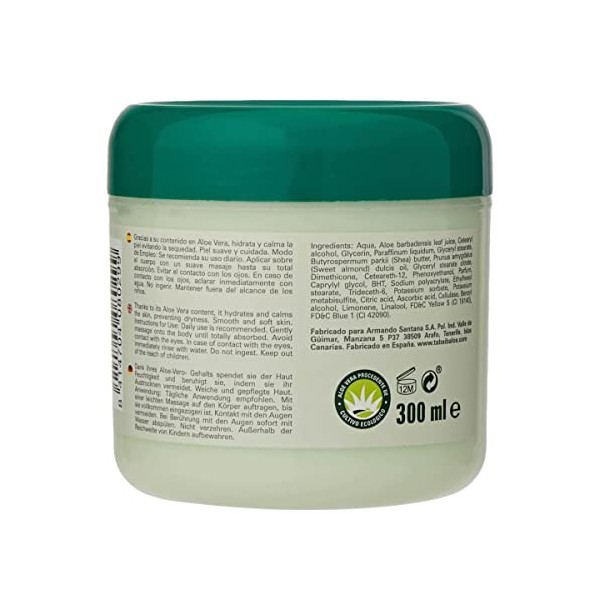 Crème Faciale et corporelle Premium Aloe Vera TABAIBA 300 ml 