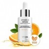 VITABAY Vitamine c serum visage soins pour le visage 40 ml avec 20% de vitamine c pour visage - Serum visage au parfum doran