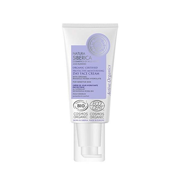 Natura Siberica Crème de jour hydratante et protectrice pour peaux sensibles certifiée biologique