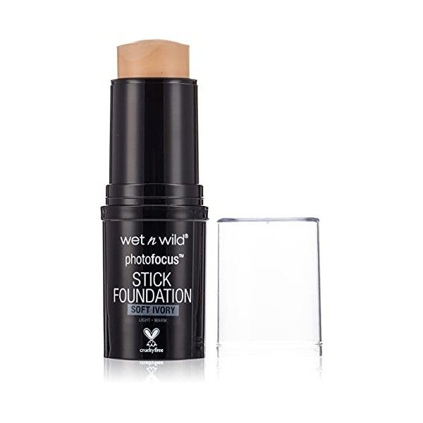 wet n wild - fond de teint stick - PHOTO FOCUS STICK FOUNDATION Soft Beige - 100% cruelty free - Produit vegan, E854B Fond de...