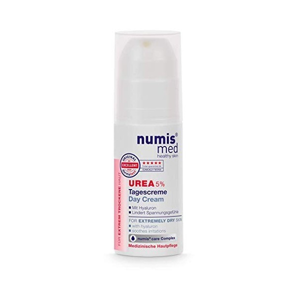 numis med Crème de jour 5% durée - soin hydratant visage apaise les peaux stressées - creme hydratante sans silicones, parab