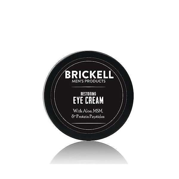 Brickell Mens Products Crème Réparatrice pour les Yeux, Naturel et Bio, Baume Anti-Âge pour les Yeux pour Réduire les Rides,