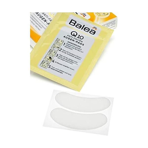 Balea Q10 Lot de 12 coussinets anti-rides pour les yeux Produit allemand