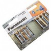 Panasonic Piles AA ou AAA Everyday Power Argent alcalines LR6/LR03 1,5 V 10 x Plus Longtemps 4 + 4 Gratuit AA 