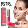 Ninge Lot de 2 bâtonnets pour les yeux au rétinol - Soin hydratant pour les yeux - Crème anti-âge - Pour gonflements et poche