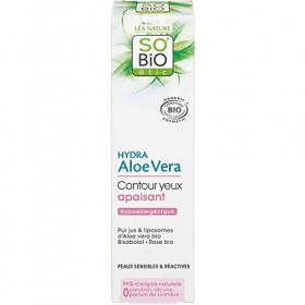 SoBio Étic Contour yeux apaisant, peaux sensibles et réactives, Hydra Aloe Vera 15 ml