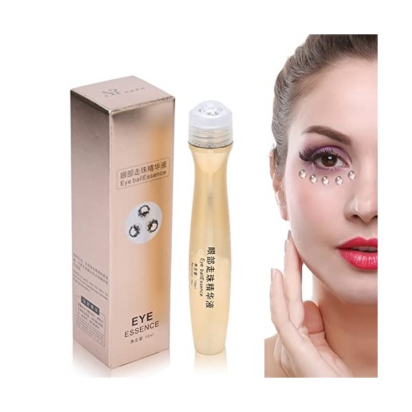 Crème pour les yeux 10 ml Crème anti-âge Crème pour les yeux Avec balle de massage lubrifiante Anti-yeux Élimine les plis ron