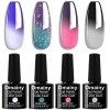 Omainy Vernis Semi Permanent Cameleon Kit Vernis Semi permanent Change de Couleur Vernis Thermique Vernis à Ongle UV LED pour